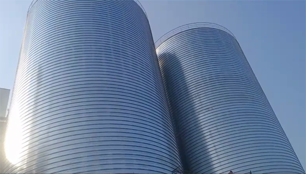 向阳街道2座混凝土高架卷板仓